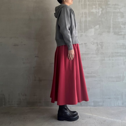 TAFFETA CIRCULAR SKIRT 詳細画像 レッド 2