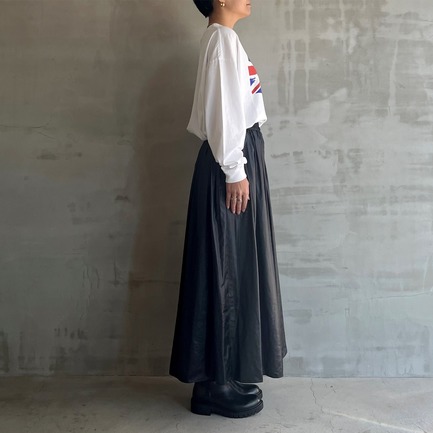 FAKE LATHER  MAXI SKIRT 詳細画像 ブラック 2