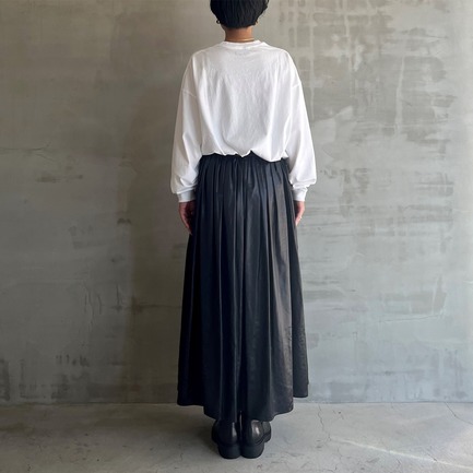 FAKE LATHER  MAXI SKIRT 詳細画像 ブラック 3
