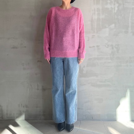 MOHAIR CREW NECK KNIT 詳細画像 ピンク 1