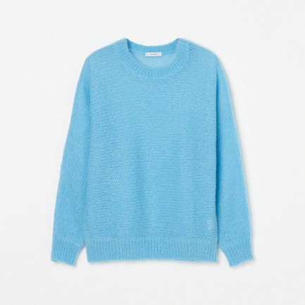 MOHAIR CREW NECK KNIT 詳細画像 ブルー 1