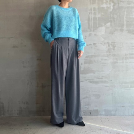 MOHAIR CREW NECK KNIT 詳細画像 ブルー 1