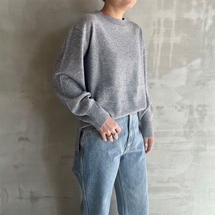 WOOL CASHMERE PULLOVER KNIT 詳細画像 ミディアムグレー 4