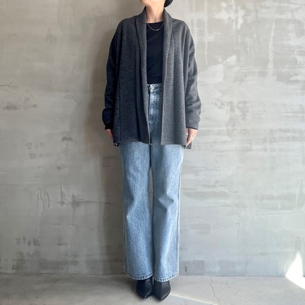 BOILE MERINO WOOL GOWN CARDIGAN 詳細画像 ミディアムグレー 1