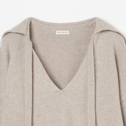 SAILOR COLLAR KNIT 詳細画像 ベージュ 2