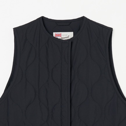 HAWICK  QUILTED LONG VEST 詳細画像 ブラック 2
