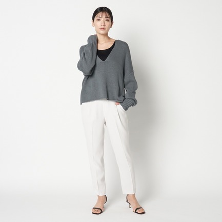 SILKY DOUBLE TWILL TAPERED PT 詳細画像 アイボリー 4