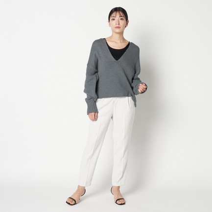 SILKY DOUBLE TWILL TAPERED PT 詳細画像 アイボリー 5
