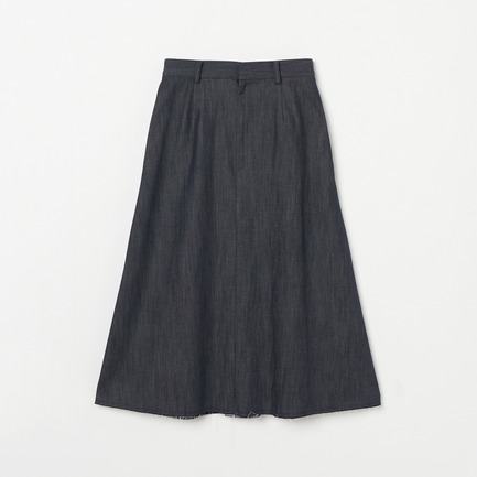 CHANBRAY DENIM FLARE SKIRT 詳細画像 ネイビー 1