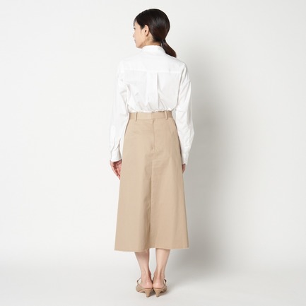 COTTON TWILL FLARE SKIRT 詳細画像 ベージュ 8