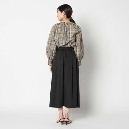 CHANBRAY TAFFETA  FLARE SKIRT 詳細画像 ミディアムグレー 3