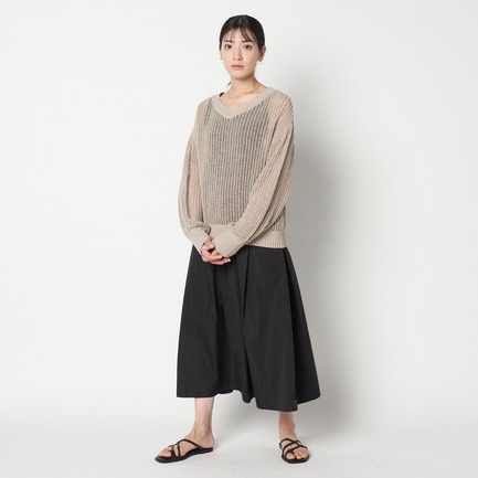 CHANBRAY TAFFETA  FLARE SKIRT 詳細画像 ブラック 6