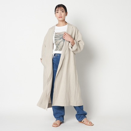 DUNGAREES LINEN OVER COAT 詳細画像 ベージュ 2