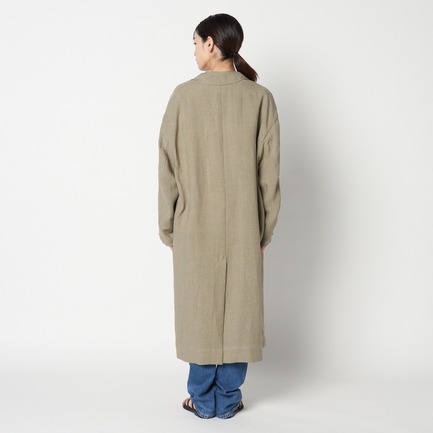 DUNGAREES LINEN OVER COAT 詳細画像 カーキ 3