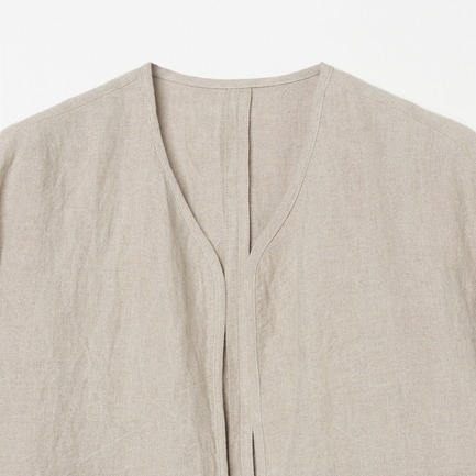 NEW DUNGAREES LINEN NO-COLLAR JK 詳細画像 ベージュ 2