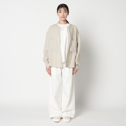 NEW DUNGAREES LINEN NO-COLLAR JK 詳細画像 ベージュ 6