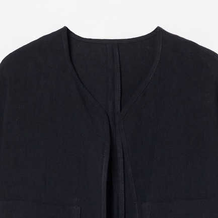 NEW DUNGAREES LINEN NO-COLLAR JK 詳細画像 ネイビー 2