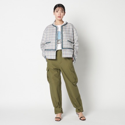 BLADE EDGE SLUB MIX TWEED JACKET 詳細画像 ベージュ 13