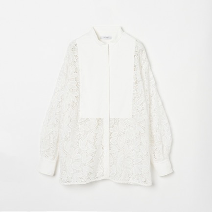 LACE SHIRT w/starched bosom 詳細画像 ホワイト 1