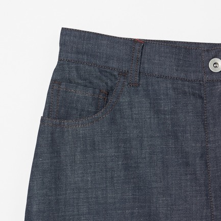 REACTIVE DENIM BOX SKIRT 詳細画像 ネイビー 3