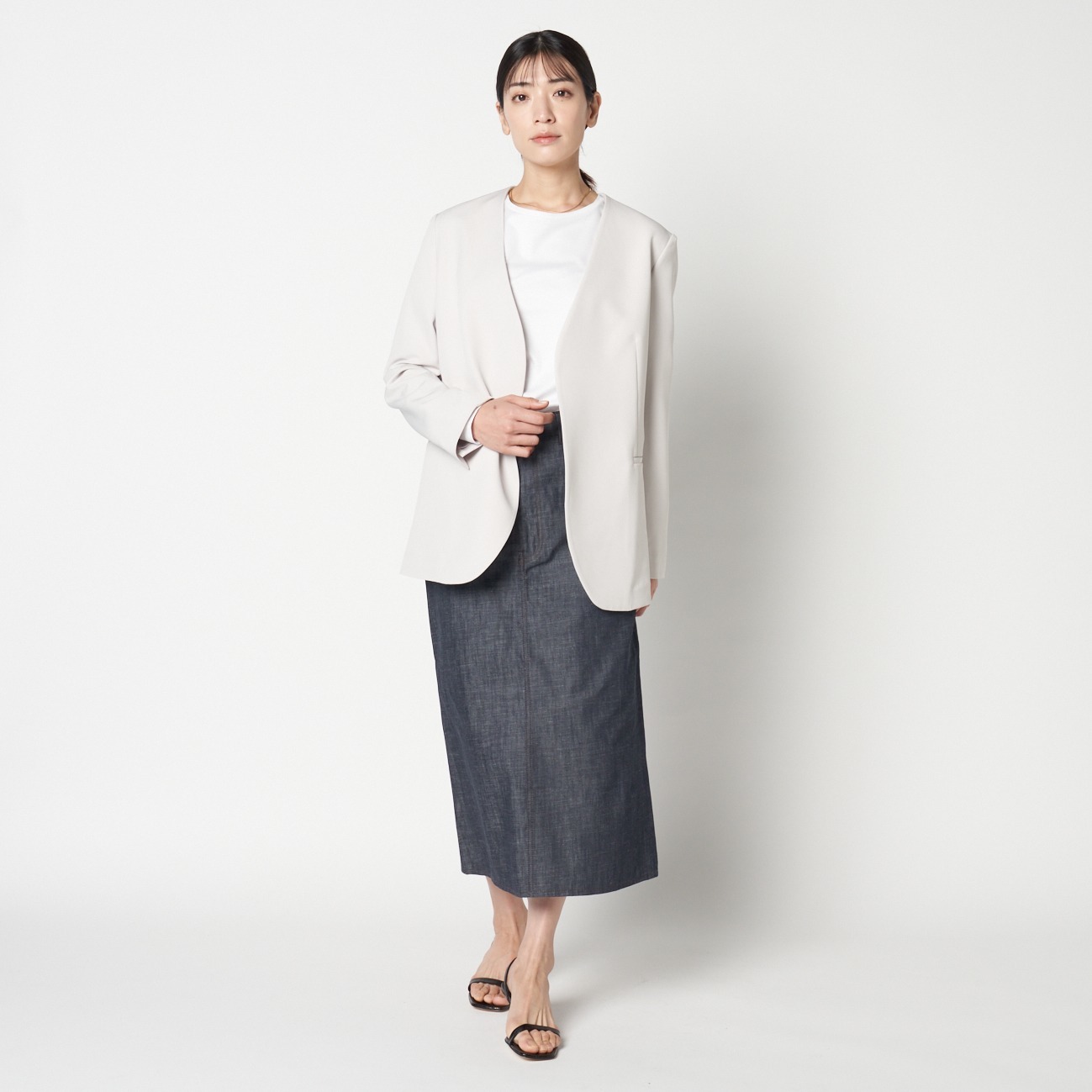REACTIVE DENIM BOX SKIRT|HELIOPOLE|HÉLIOPÔLE(エリオポール)公式 REACTIVE DENIM BOX SKIRT|HELIOPOLE|HÉLIOPÔLE(エリオポール)公式