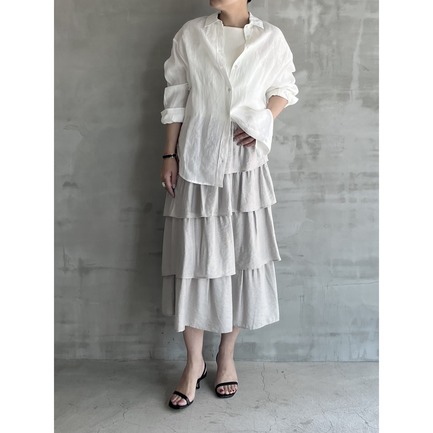 FRENCH LINEN WASHER SHIRT 詳細画像 ホワイト 3