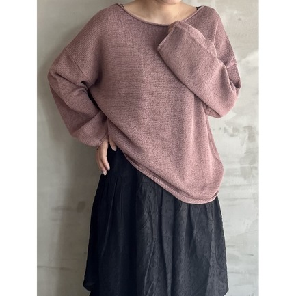 LINEN TAPE CREW NECK PO 詳細画像 ミディアムグレー 6