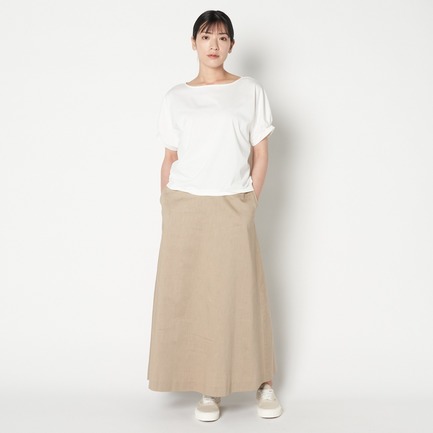 LINEN BREND HERRINGBONE LONG SK 詳細画像 ブラック 7