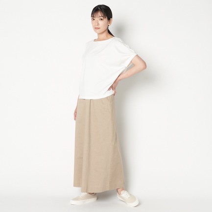 LINEN BREND HERRINGBONE LONG SK 詳細画像 ブラック 9