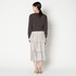 LINEN MIX ASYMMETRY TIERED SK 詳細画像