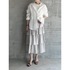 LINEN MIX ASYMMETRY TIERED SK 詳細画像