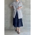 LINEN MIX ASYMMETRY TIERED SK 詳細画像