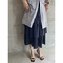 LINEN MIX ASYMMETRY TIERED SK 詳細画像