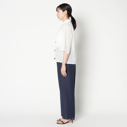 LINEN MIX EASY STREIGHT PT 詳細画像 ネイビー 2