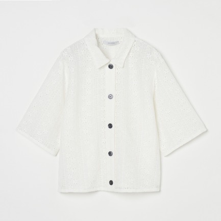 CUBA COLLAR GRS LACE SHIRT