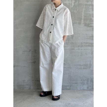 CUBA COLLAR GRS LACE SHIRT 詳細画像 ホワイト 7