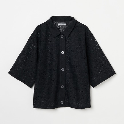 CUBA COLLAR GRS LACE SHIRT 詳細画像 ブラック 1