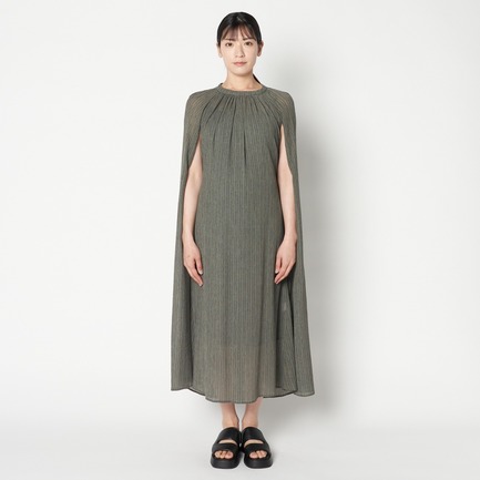 CRAPE WINDOWPANE N/S DRESS 詳細画像 アイボリー 8