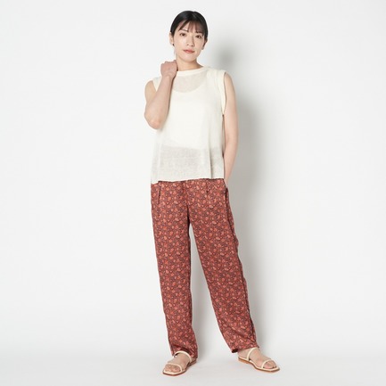 DEVEAUX FLOWER PRINT EASY PANTs 詳細画像 オレンジ 12