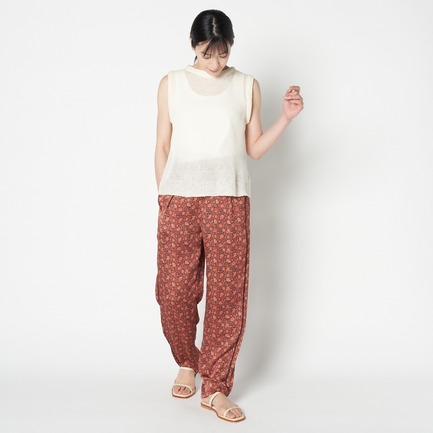 DEVEAUX FLOWER PRINT EASY PANTs 詳細画像 オレンジ 13