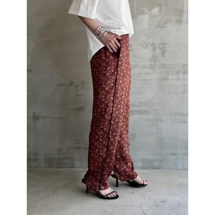 DEVEAUX FLOWER PRINT EASY PANTs 詳細画像 オレンジ 15