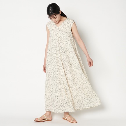 DEVEAUX BI-COLOR PRINT N/S DRESS 詳細画像 ホワイト 10