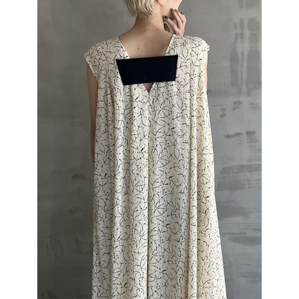 DEVEAUX BI-COLOR PRINT N/S DRESS 詳細画像 ホワイト 13