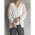 CRUNCHY LINEN V-NECK SHIRT 詳細画像