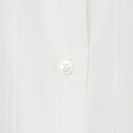 COTTON CUT FRINGE OPEN SHIRT 詳細画像 ホワイト 5