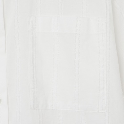 COTTON CUT FRINGE OPEN SHIRT 詳細画像 ホワイト 6