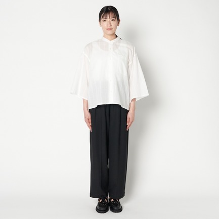 COTTON CUT FRINGE OPEN SHIRT 詳細画像 ホワイト 7