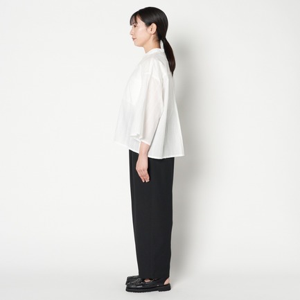 COTTON CUT FRINGE OPEN SHIRT 詳細画像 ホワイト 8