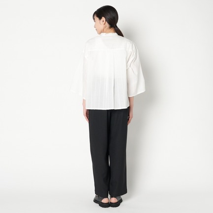 COTTON CUT FRINGE OPEN SHIRT 詳細画像 ホワイト 9