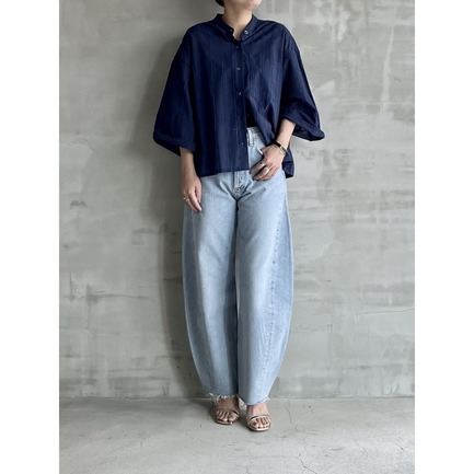 COTTON CUT FRINGE OPEN SHIRT 詳細画像 ホワイト 1